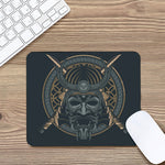 Black Samurai Mask Print Mouse Pad