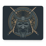 Black Samurai Mask Print Mouse Pad