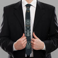 Black Samurai Mask Print Necktie