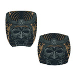 Black Samurai Mask Print Office Chair Cover
