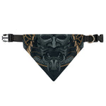 Black Samurai Mask Print Over The Collar Dog Bandana