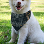 Black Samurai Mask Print Over The Collar Dog Bandana