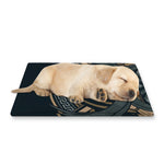 Black Samurai Mask Print Pet Cooling Mat Cover