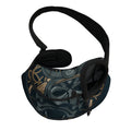 Black Samurai Mask Print Pet Sling Carrier