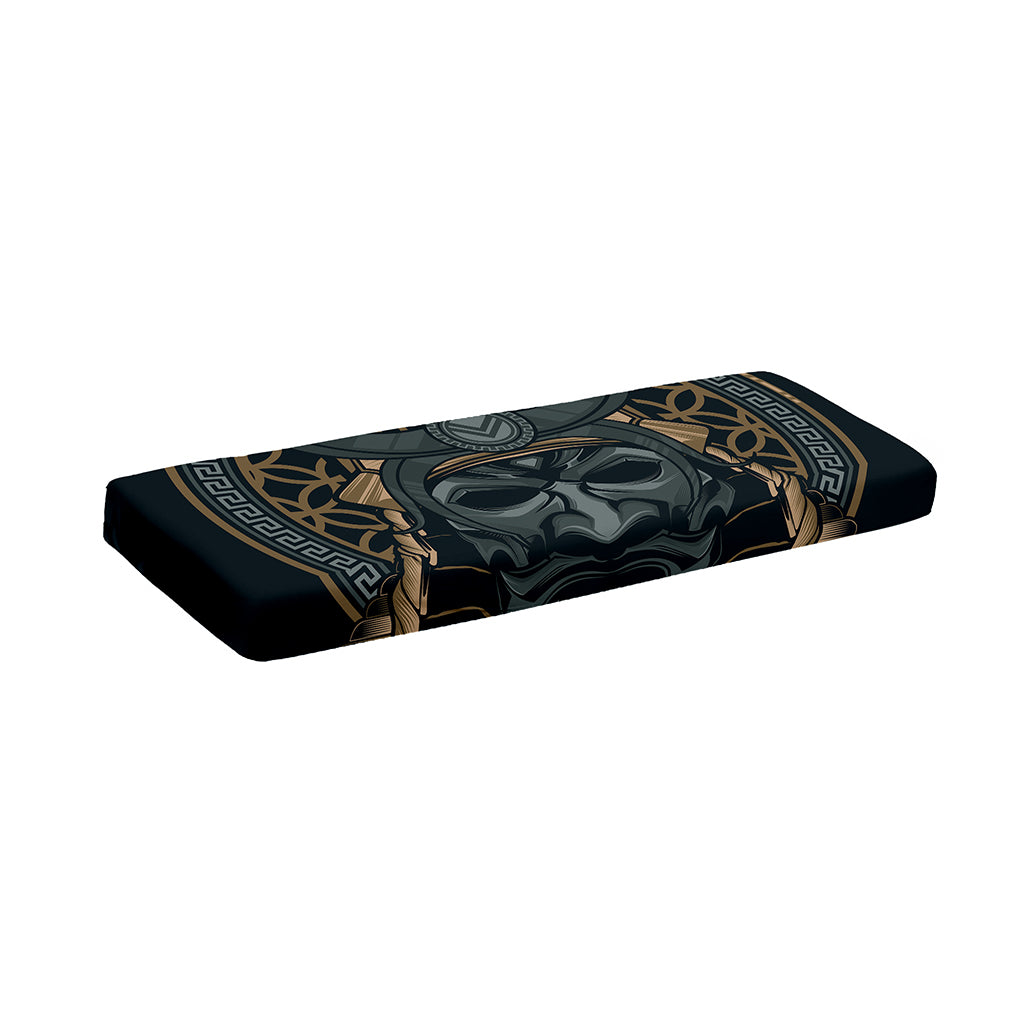 Black Samurai Mask Print Piano Keyboard Cover