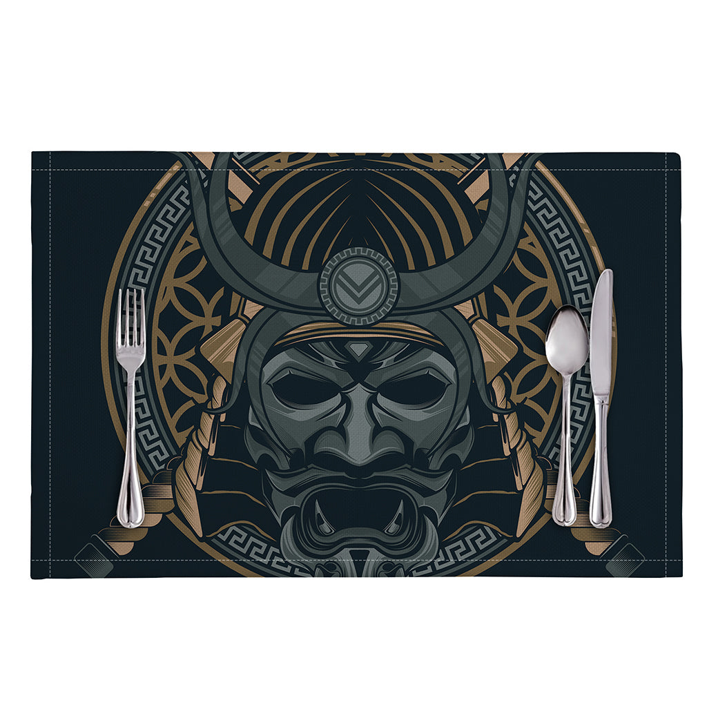 Black Samurai Mask Print Placemat