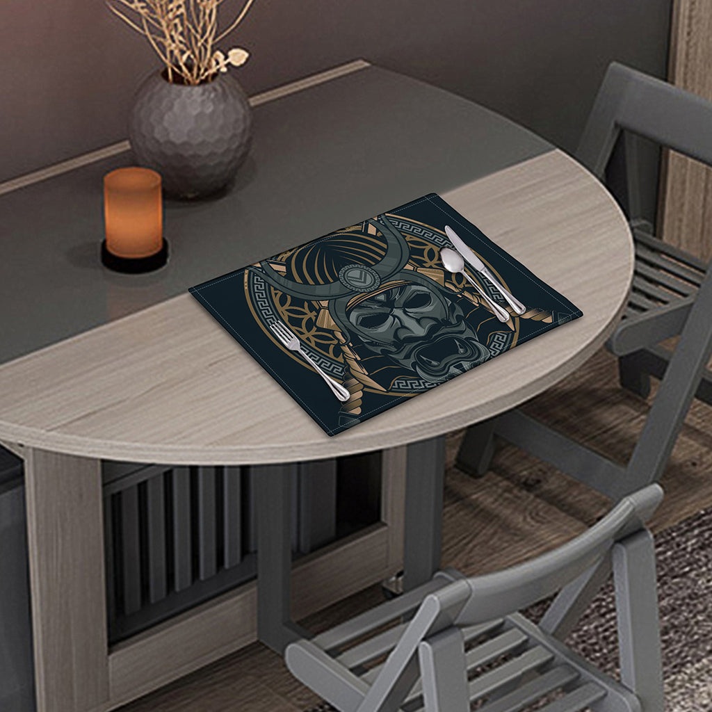 Black Samurai Mask Print Placemat