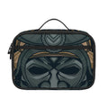 Black Samurai Mask Print Portable Lunch Bag