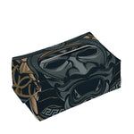Black Samurai Mask Print Rectangle Tissue Box Cover