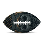Black Samurai Mask Print Rugby Ball