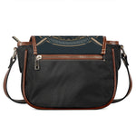 Black Samurai Mask Print Saddle Bag