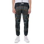 Black Samurai Mask Print Scuba Joggers