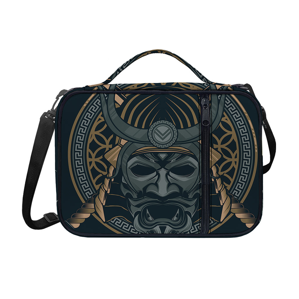 Black Samurai Mask Print Shoulder Strap Bible Bag