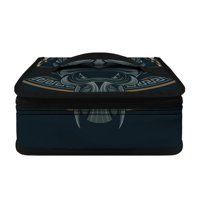 Black Samurai Mask Print Small Lunch Bag