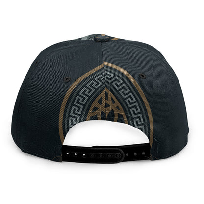 Black Samurai Mask Print Snapback Cap
