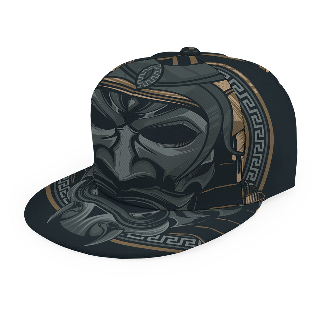 Black Samurai Mask Print Snapback Cap