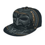 Black Samurai Mask Print Snapback Cap