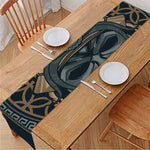 Black Samurai Mask Print Table Runner