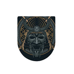 Black Samurai Mask Print Toilet Lid Cover