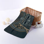 Black Samurai Mask Print Towel