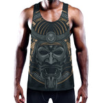 Black Samurai Mask Print Training Tank Top