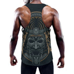 Black Samurai Mask Print Training Tank Top