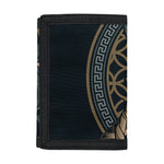 Black Samurai Mask Print Trifold Wallet