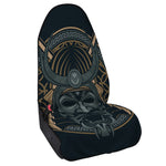 Black Samurai Mask Print Waterproof Car Seat Cover