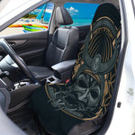 Black Samurai Mask Print Waterproof Car Seat Cover