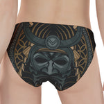 Black Samurai Mask Print Women's Panties