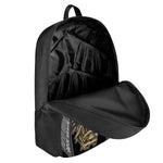 Black Samurai Skull Print 17 Inch Backpack