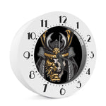 Black Samurai Skull Print Alarm Clock