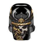 Black Samurai Skull Print Baby Seat Cover