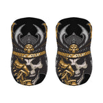 Black Samurai Skull Print Bar Stool Covers