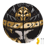 Black Samurai Skull Print Basketball