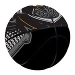 Black Samurai Skull Print Basketball