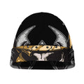 Black Samurai Skull Print Beanie