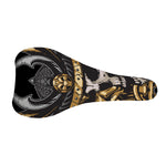 Black Samurai Skull Print Bicycle Seat Cover