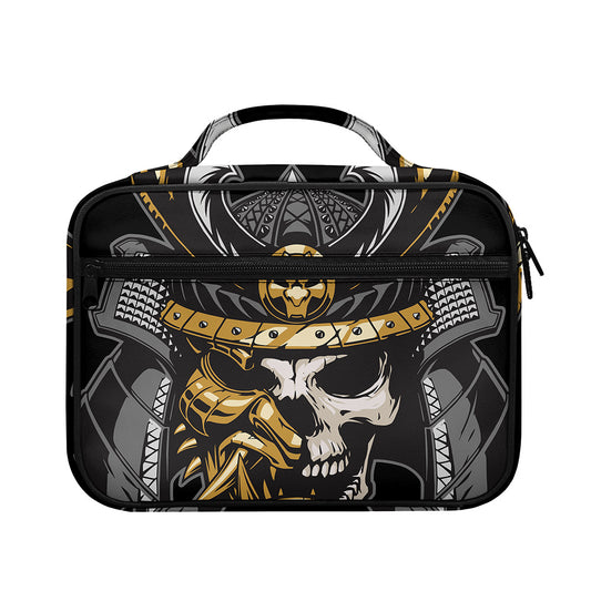 Black Samurai Skull Print Briefcase Bible Bag