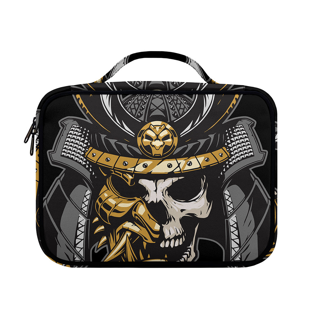 Black Samurai Skull Print Briefcase Bible Bag