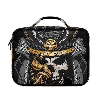 Black Samurai Skull Print Briefcase Bible Bag