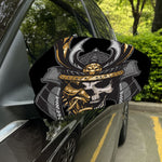 Black Samurai Skull Print Car Side Mirror Covers