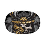 Black Samurai Skull Print Car Side Mirror Covers