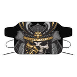 Black Samurai Skull Print Car Windshield Snow Cover