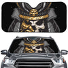 Black Samurai Skull Print Car Windshield Sun Shade