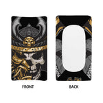 Black Samurai Skull Print Changing Pad Cover