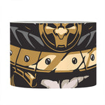 Black Samurai Skull Print Drum Lamp Shade