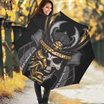 Black Samurai Skull Print Foldable Umbrella