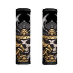 Black Samurai Skull Print Handle Covers