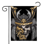 Black Samurai Skull Print House Flag